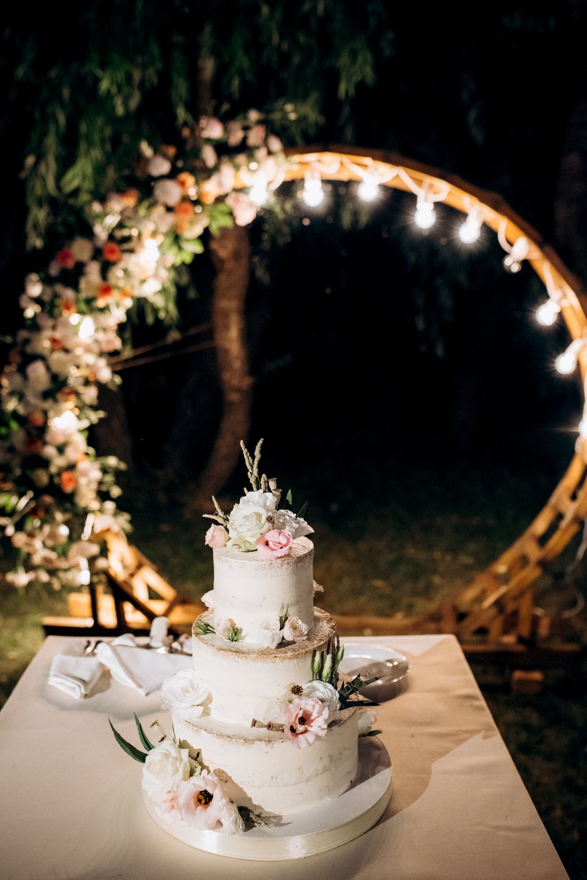 Wedding Cake at the Wedding of the Newlyweds