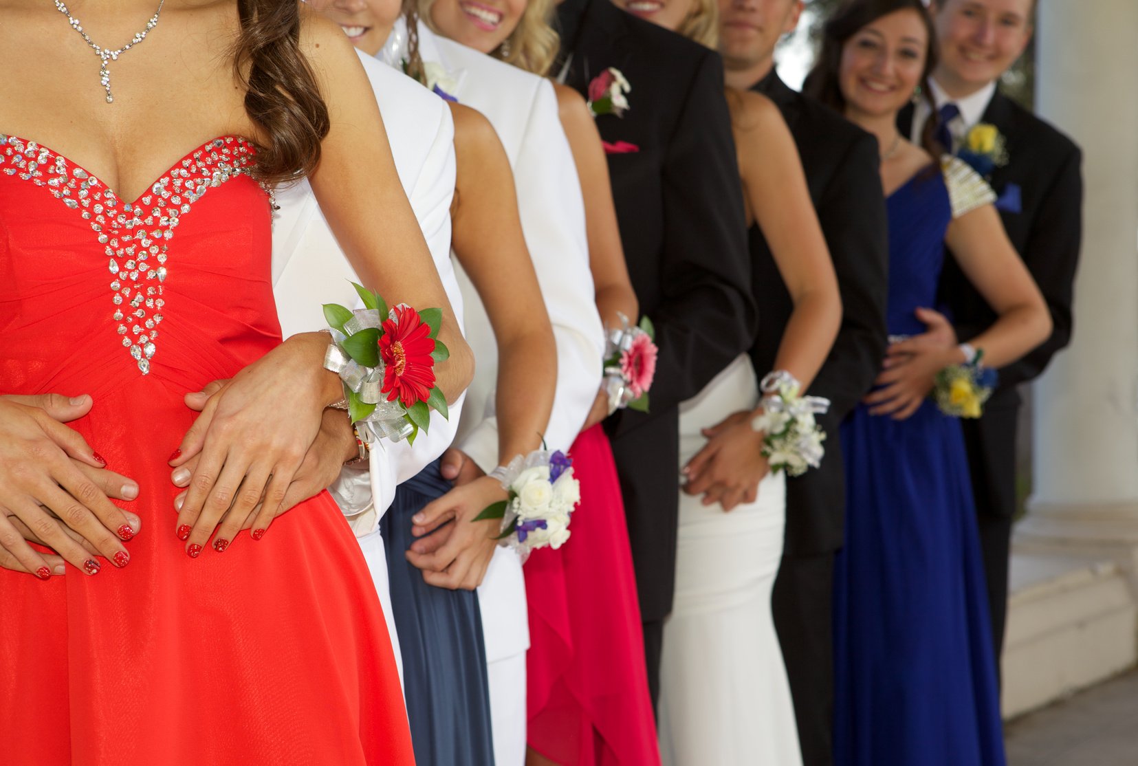 Group of Teenagers Dressed for the Prom